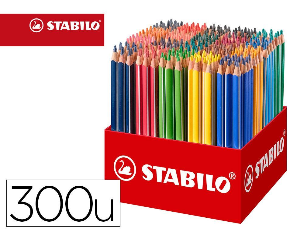 Lapices de colores stabilo trio az school pack de 300 unidades surtidas 20 colores