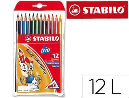 Lapices de Colores Stabilo Trio Caja de 12 Colores