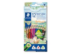 Lapices de colores staedtler noris colour slim triangular caja de 12 colores surtidos
