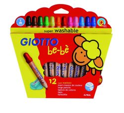 Lápiz color GIOTTO be-bé súper grandes 12 und + 1 sacapuntas