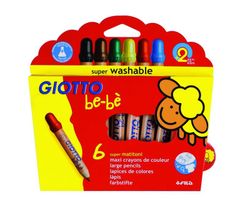 Lápiz color GIOTTO be-bé súper grandes 6 und + 1 sacapuntas