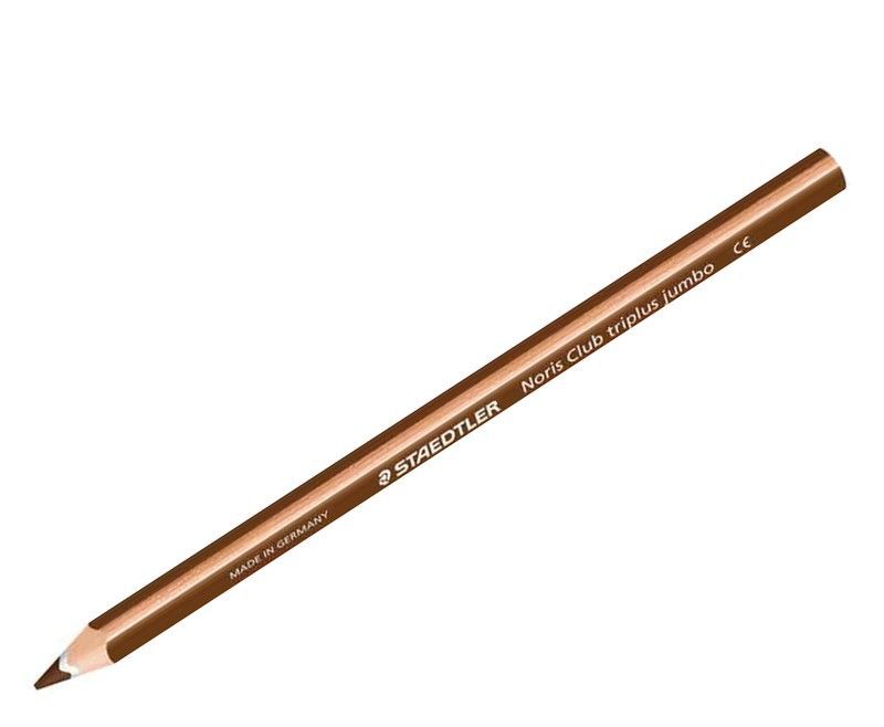 Lápiz color triangualar NORIS JUMBO, Marrón 12 und.