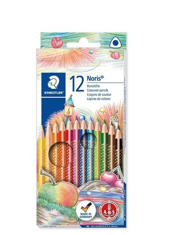 Lápiz color triangular NORIS SLIM 12 colores