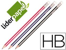 Lapiz de Grafito con Goma Liderpapel Triangular