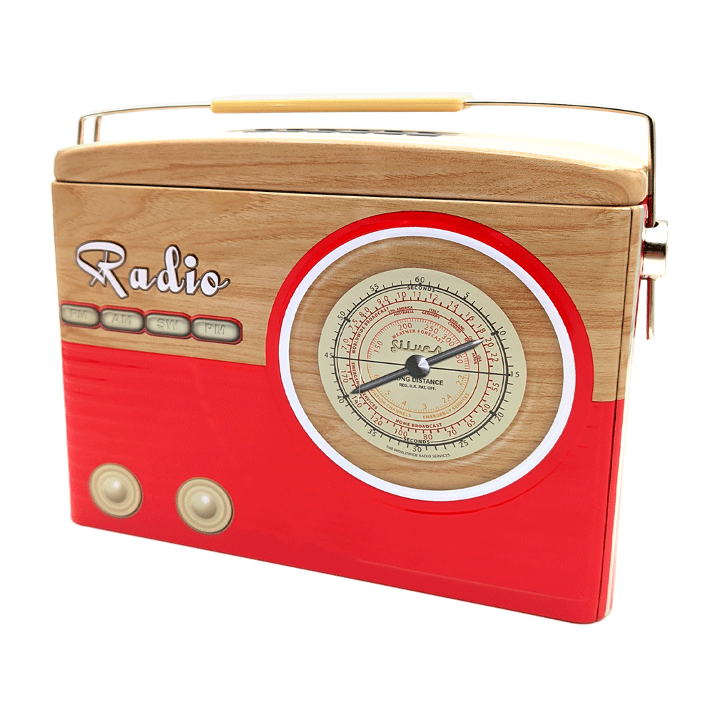 Lata bombones praliné leche 'Radio' roja 300g de Chocoday