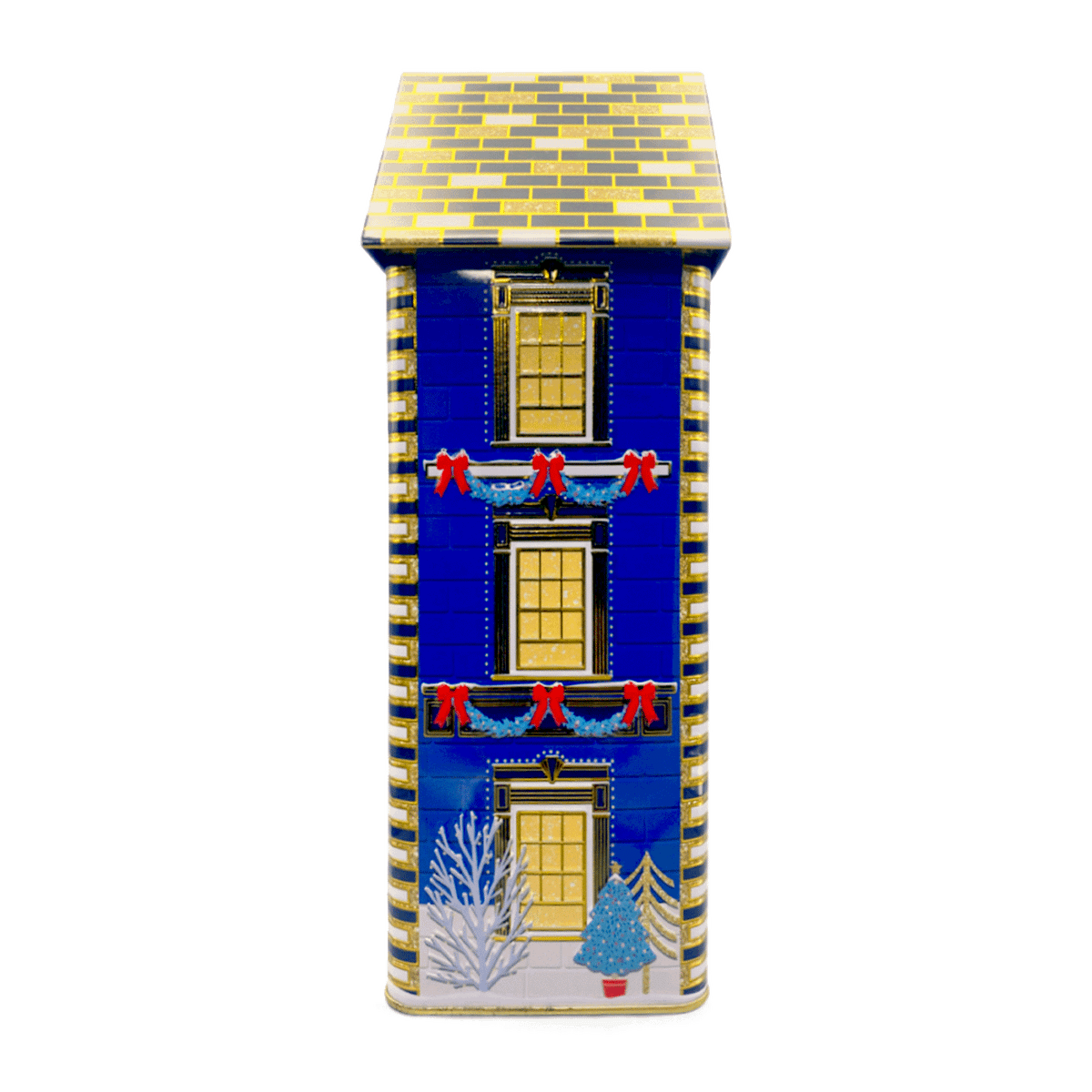 Lata bombones praliné leche 'Townhouse' azul 150g