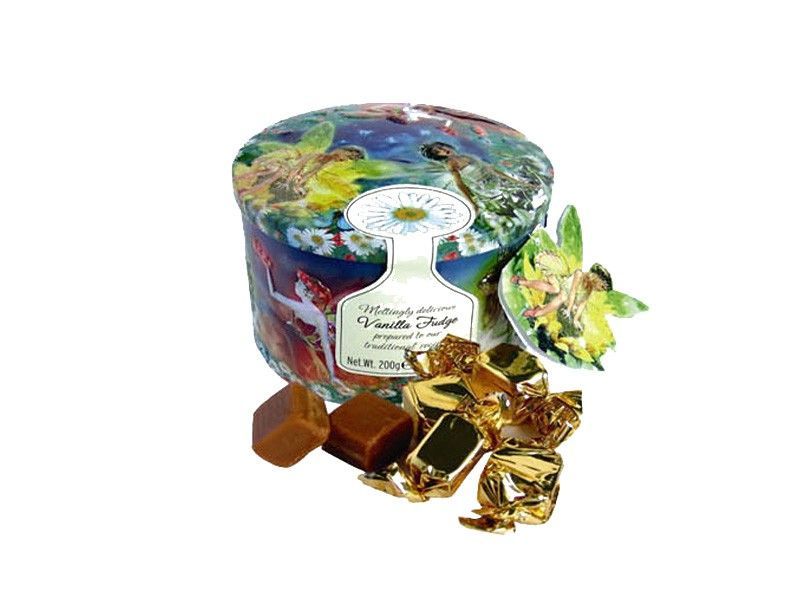 Lata Caramelos Fudge Escocia fairy hadas round Gardiners of Scotland 200 grs