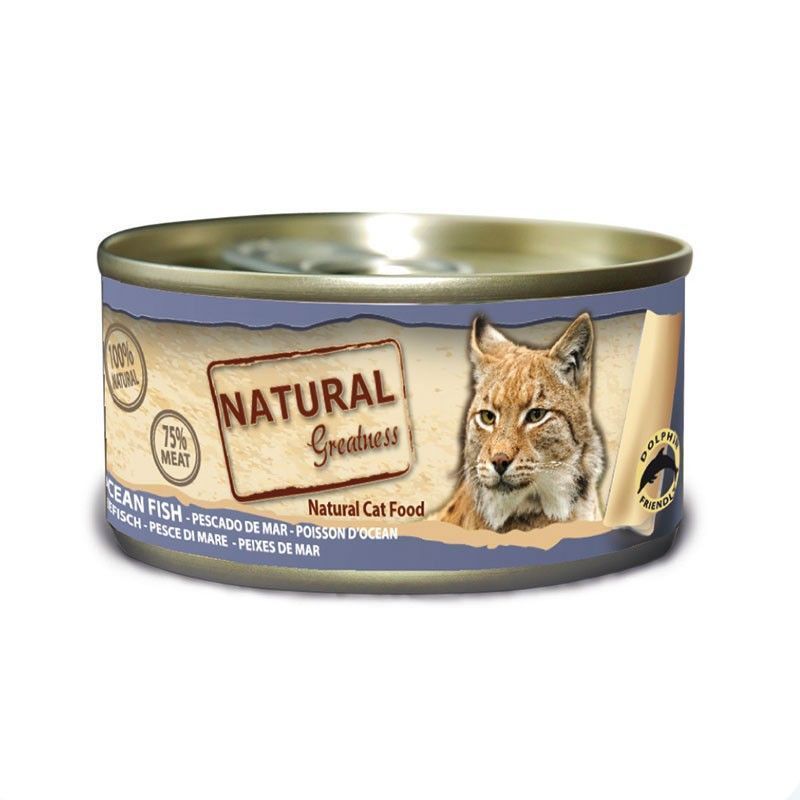 Lata natural para gato pez de mar 70gr