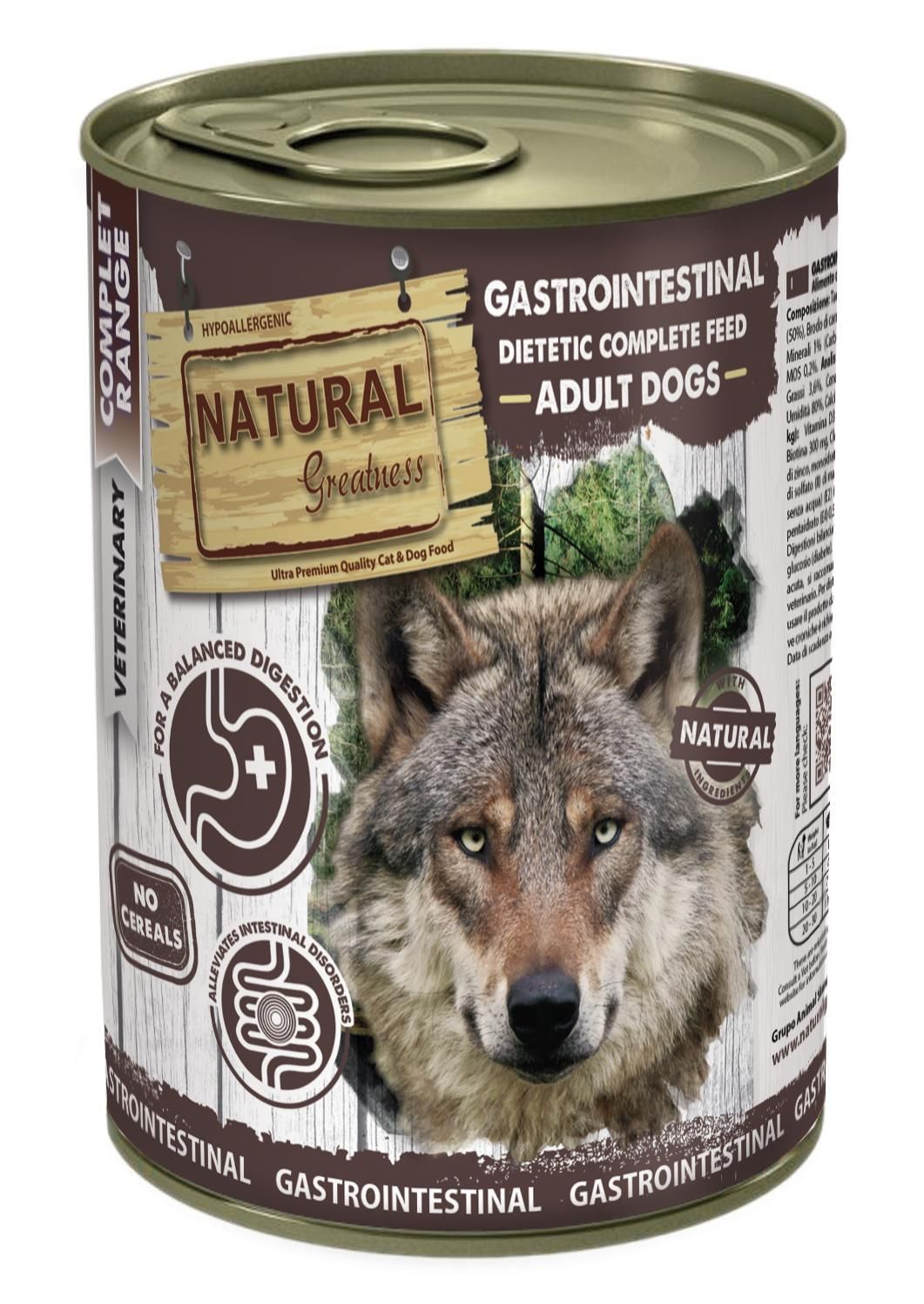 Lata natural para perro adulto 400gr dieta veterinaria gastrointestinal