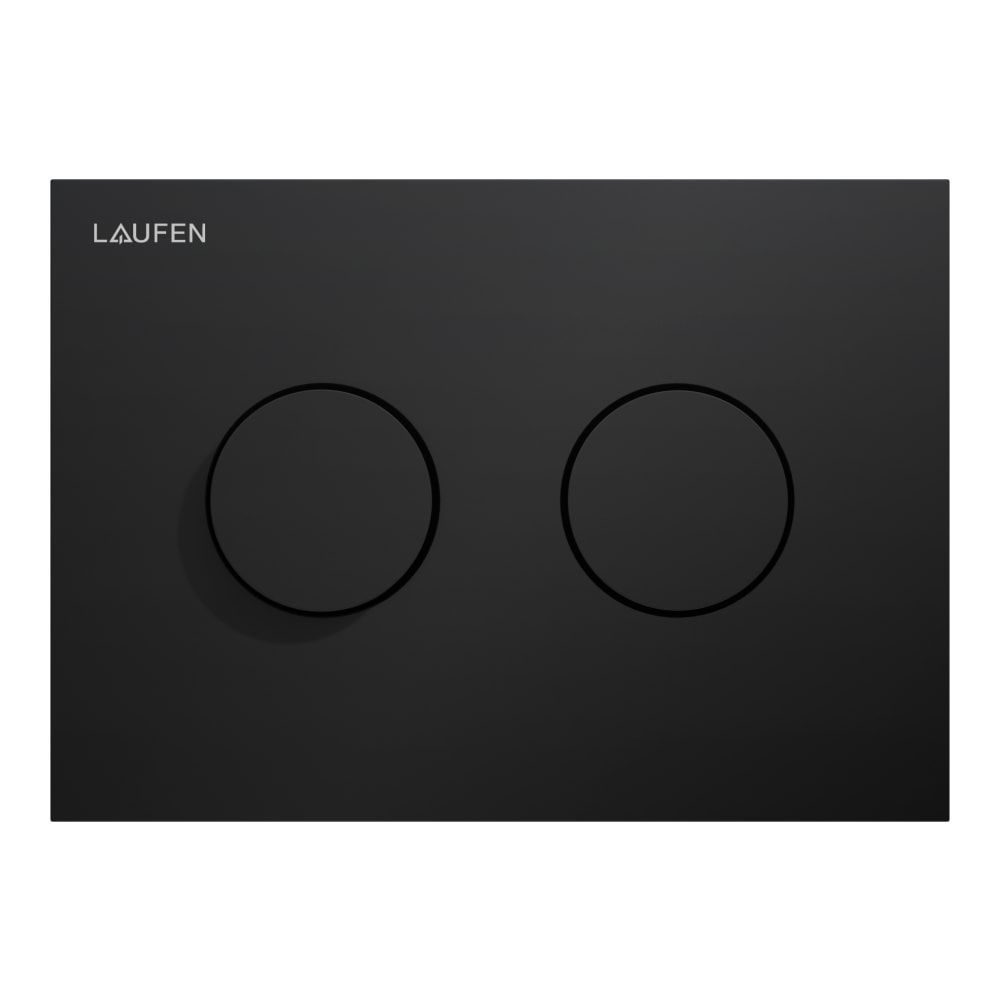 Laufen INEO Placa de accionamiento INEO GROOVE, NEGRO MATE descarga dual (pulsador)