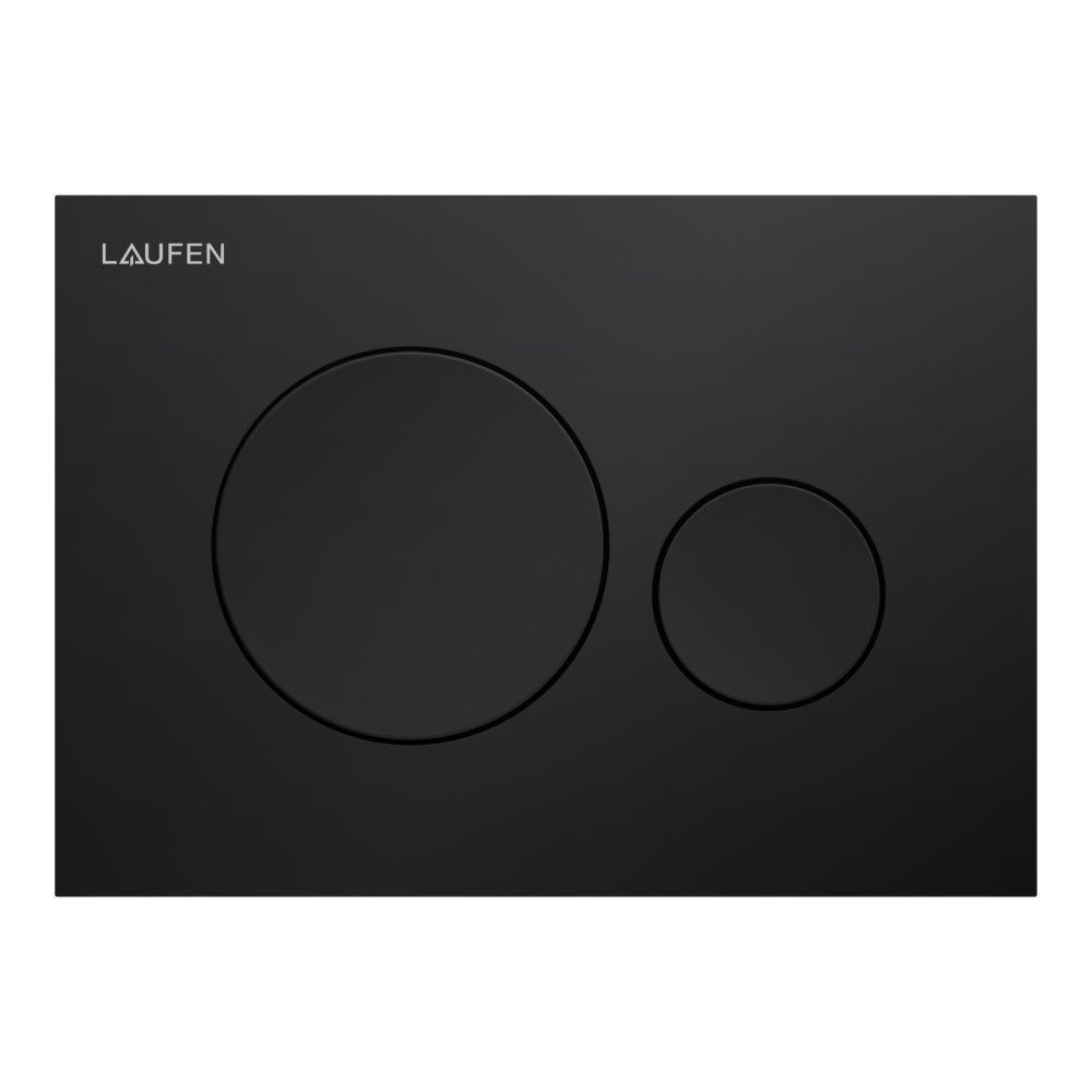 Laufen INEO Placa de accionamiento INEO MOON, NEGRO MATE descarga dual (pulsador)