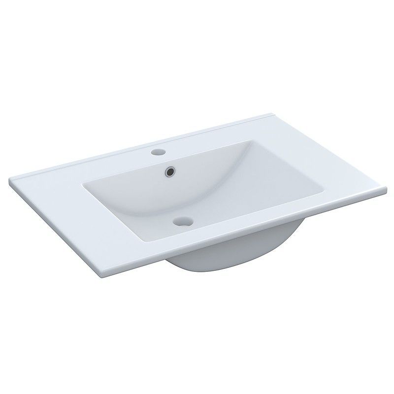 Lavabo de cerámica blanco, 50 x 40 x 18 cm