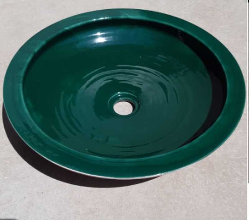 Lavabo de fango semi encastre, Verde Cobalto, Aq11 de Vitra VITAQ24R3091A