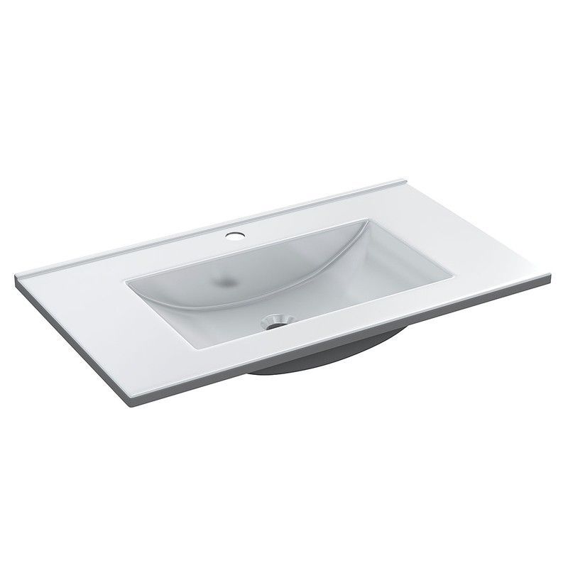 Lavabo de PMMA blanco, 81,5 x 46 x 13 cm