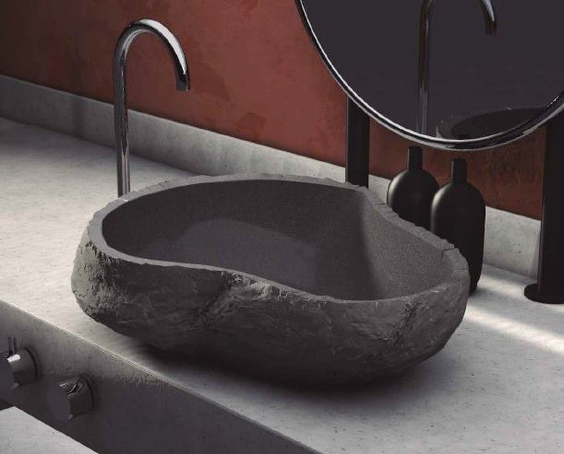 Lavabo sobre encimera piedra de rio, Akutan ART030210277