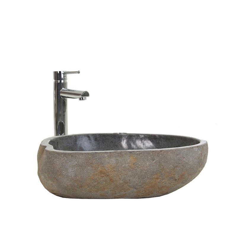 Lavabo Tauro de piedra en natural, 59 x 38 x 16 cm