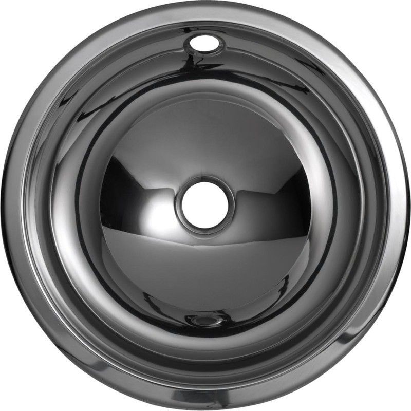 Lavamanos p/encastrar Ø405 INOX brillo c/orificio