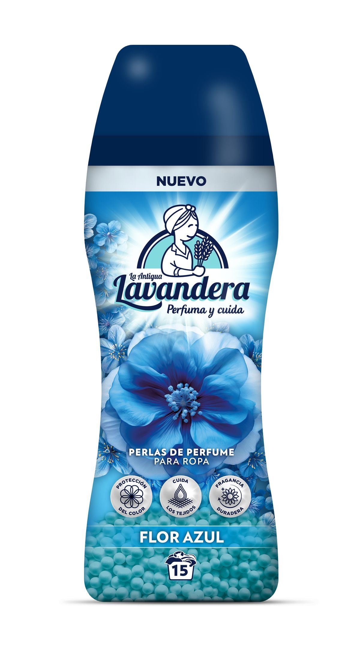 Lavandera Perlas 210 G Flor Azul