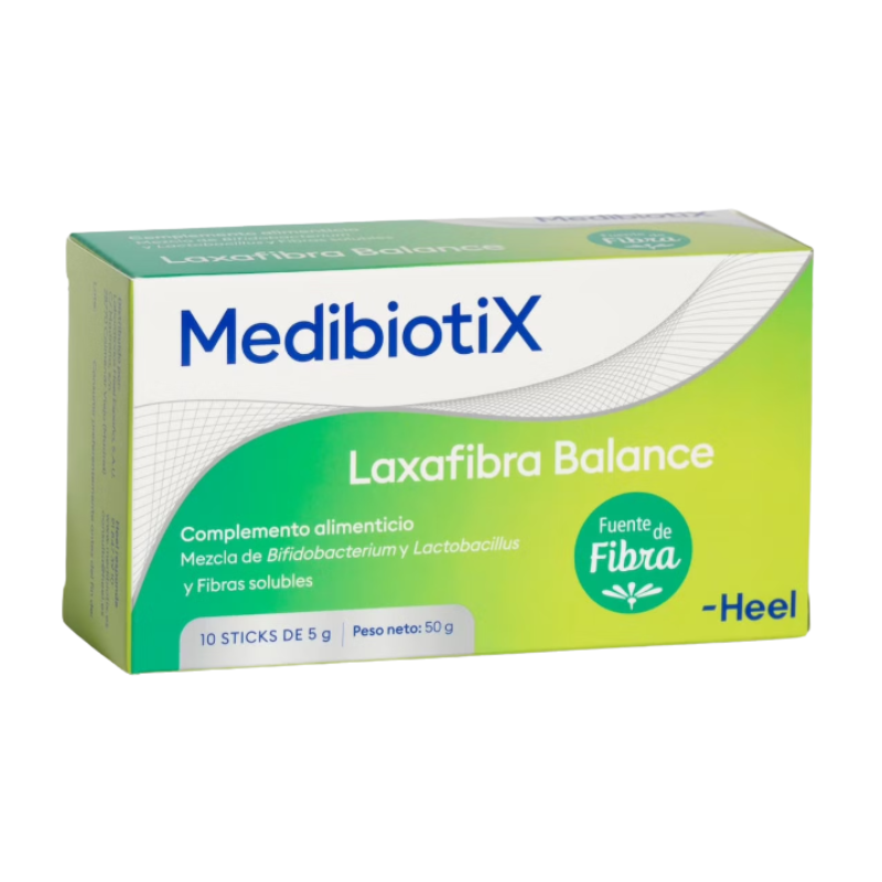 LaxaFibra Balance 10 sticks – Simbiótico para mejorar el Tránsito Intestinal