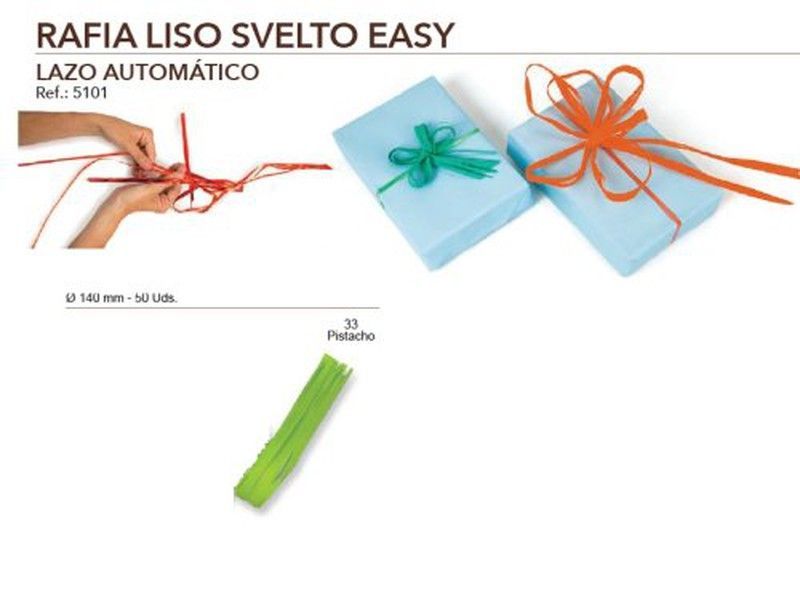 Lazo Autom.Rafia 5101 140Mm(50U)Pistacho
