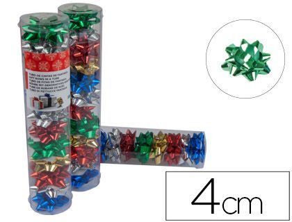 Lazos Liderpapel Fantasia Pequeño Colores Metalizados Surtidos Tubo 12