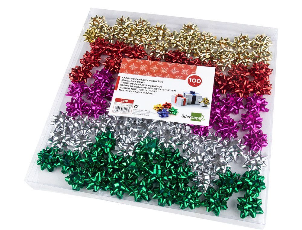 Lazos liderpapel fantasia pequeños colores metalizados surtidos