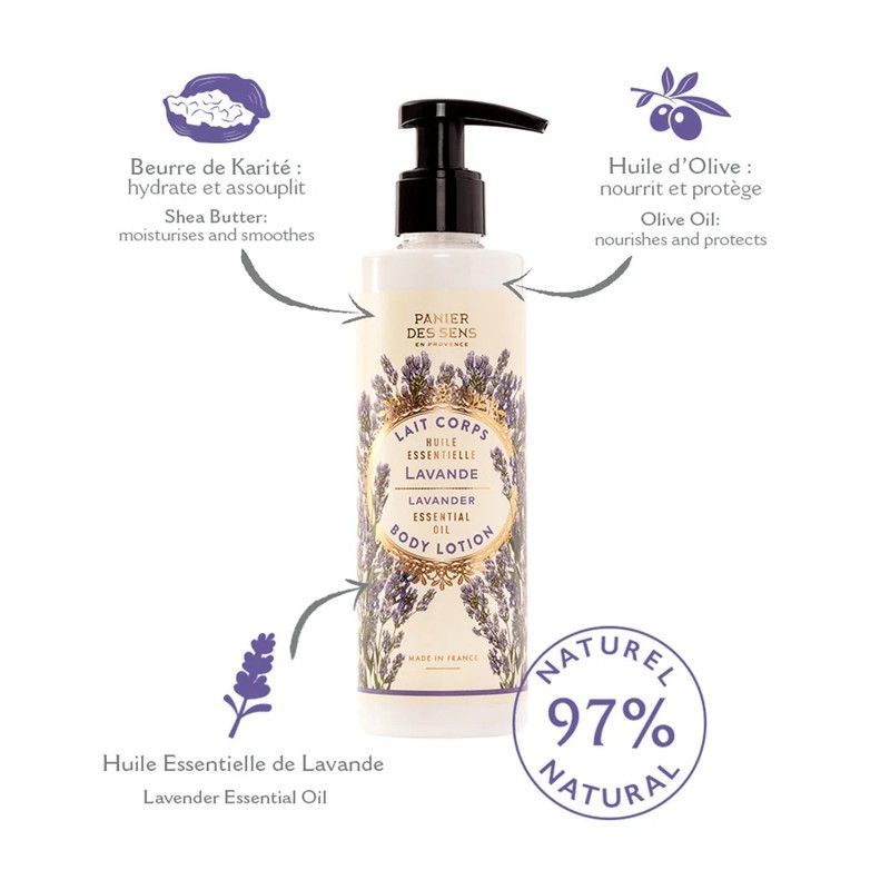 Leche corporal 250ml Lavanda Relajante Panier des Sens