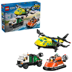 Lego City - Remix: Avión, Camión Técnico Y Aerodeslizador
