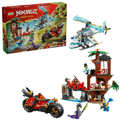 Lego Ninjago - Batalla De Vehículos Ninja Junto A La Casa Del Árbol