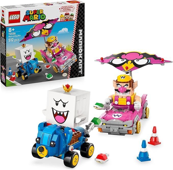 Lego Super Mario Mario Kart Wario y Rey Boo