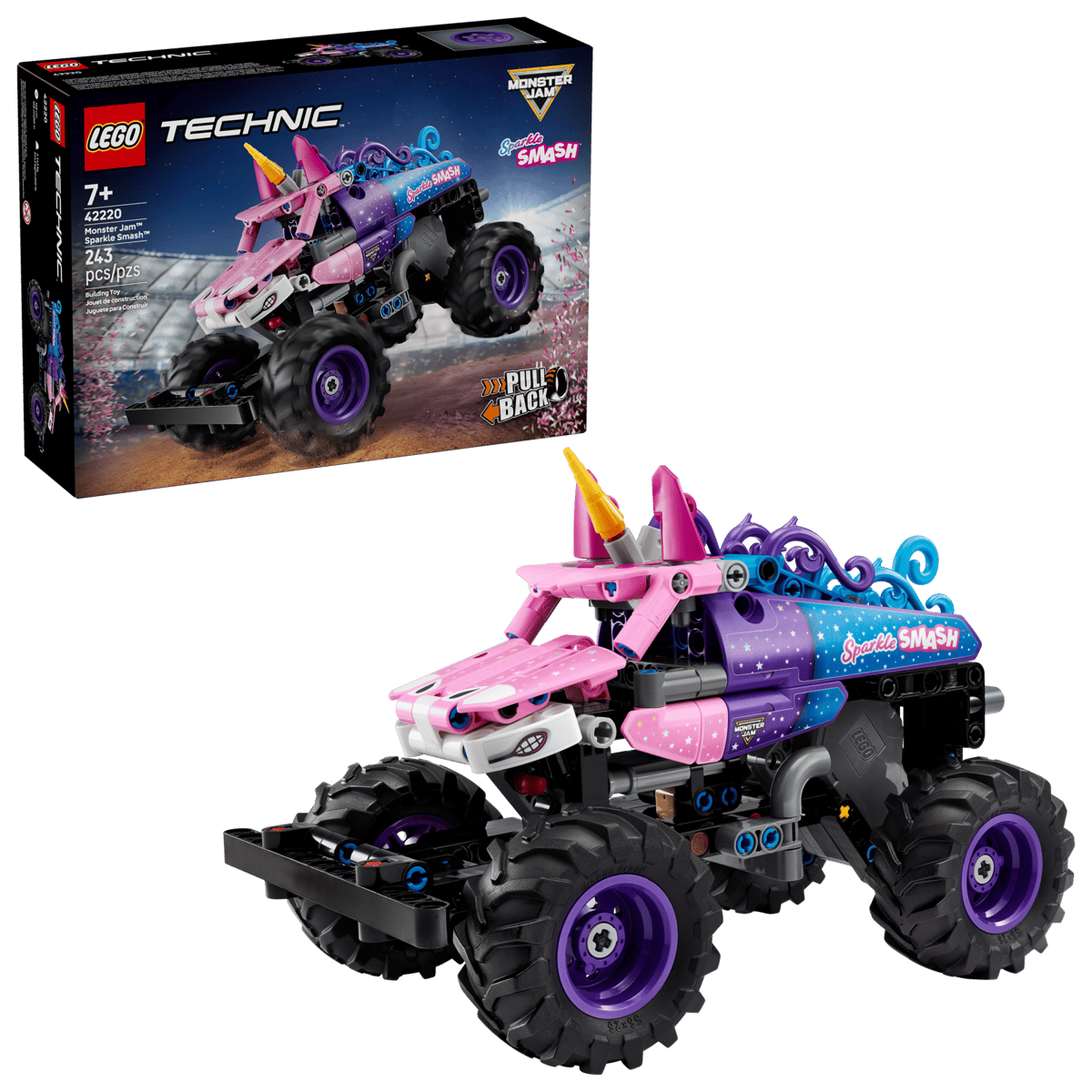 Lego Technic - Monster Jam™ Sparkle Smash™ con Motor de Carga Manual