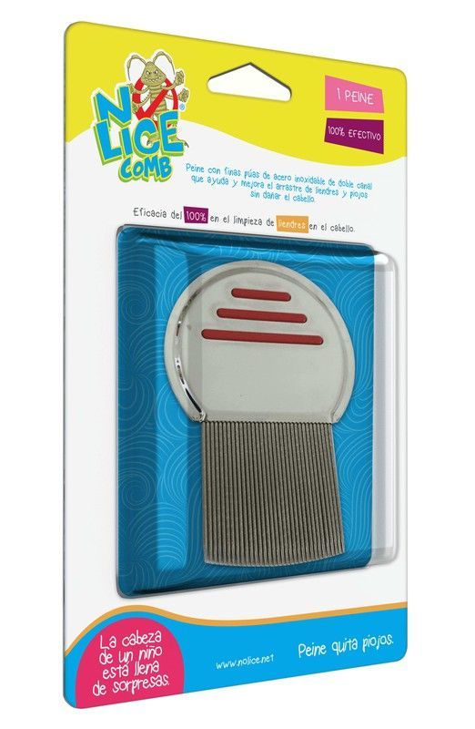 Lendrera No-Lice Puas Acero Doble Canal