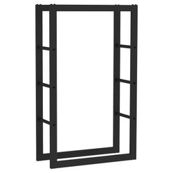 Leñero de acero en negro, 60 x 25 x 100 cm | Rack