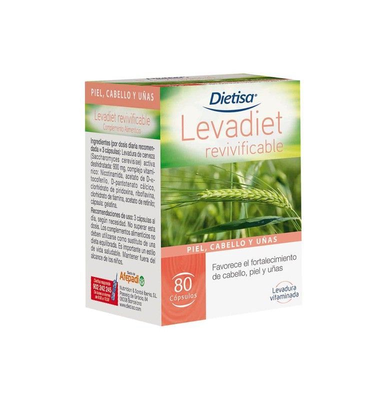 Levadiet Revivificable 80 capsulas de Dielisa