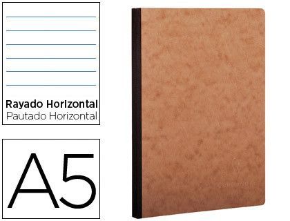 Libreta Age-Bag Tapa Cartulina Lomo Cosido Rayado Horizontal 96 Hojas Color Havana 148X210 Mm