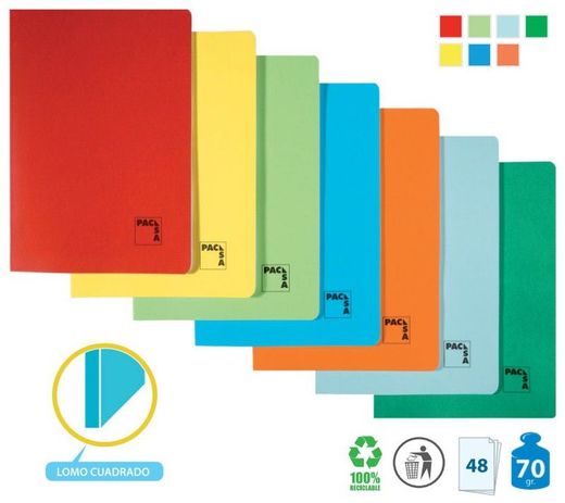 Libreta gofrada Horizontal 8 cm Folio, 48 hojas