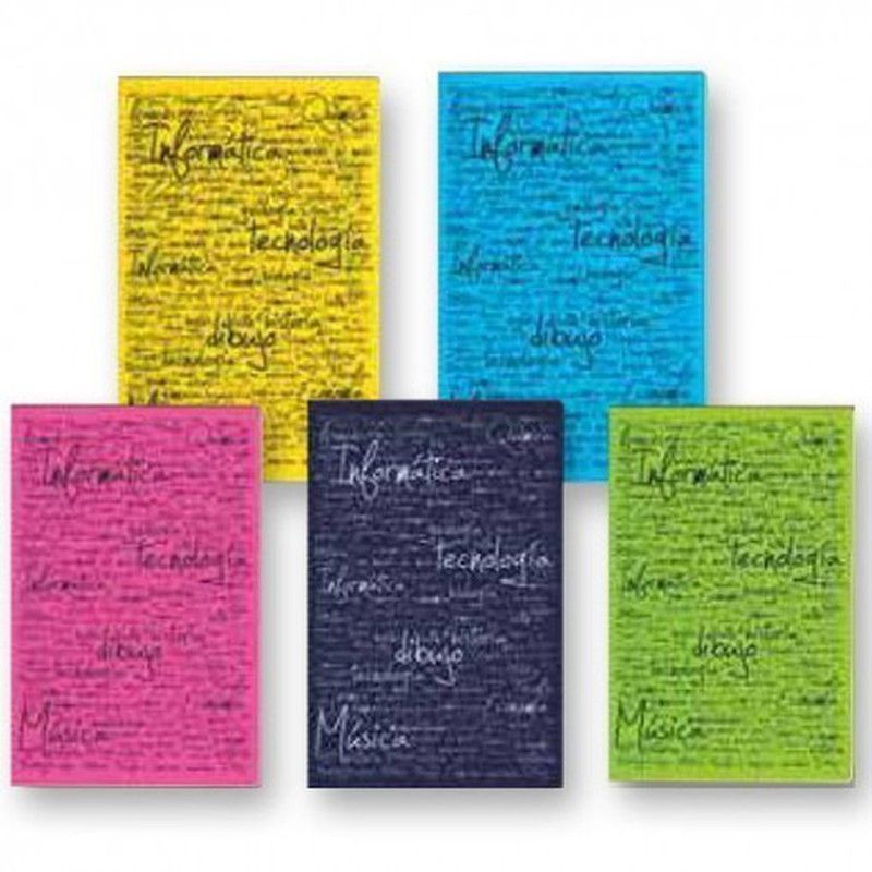 Libreta grapada con tapas de polipropileno materias