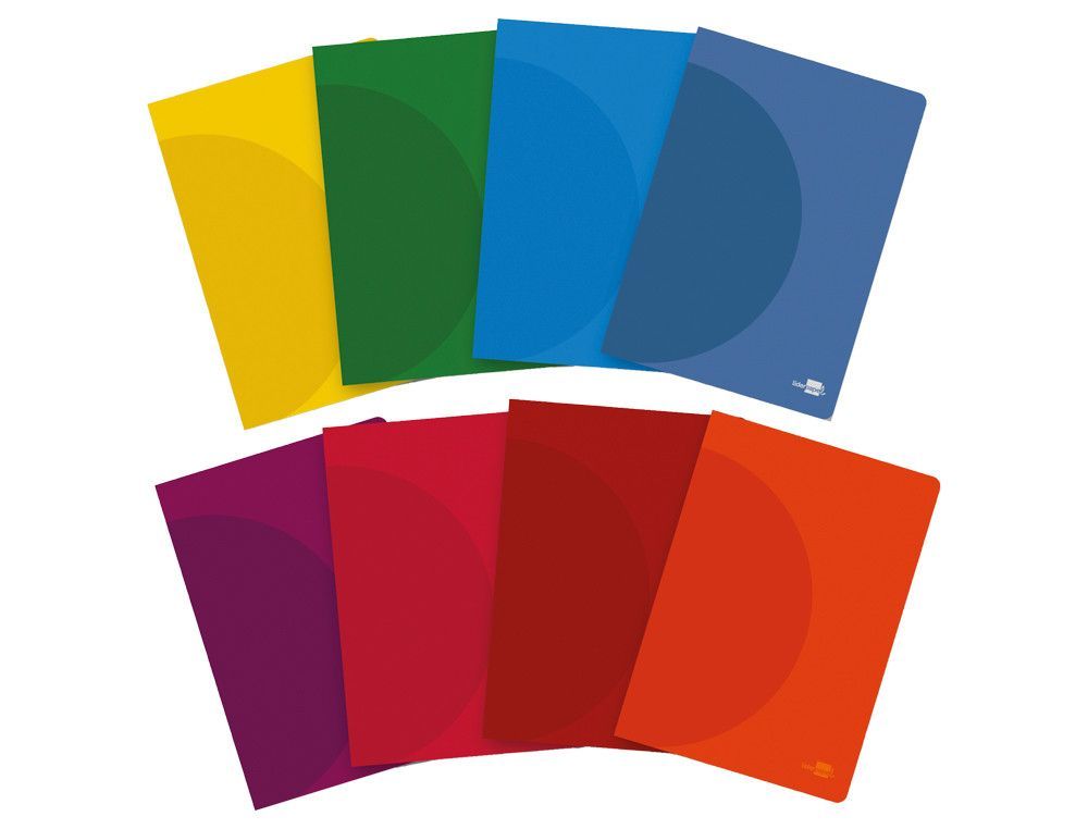 Libreta liderpapel 360 tapa de plastico a4 48 hojas 90g/m2 5mm con doble margen colores surtidos