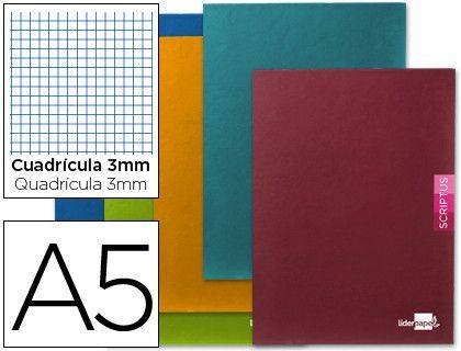 Libreta Liderpapel Scriptus A5 Plus 48 Hoj. 90G/M2 Cuadro 3Mmcon Margen