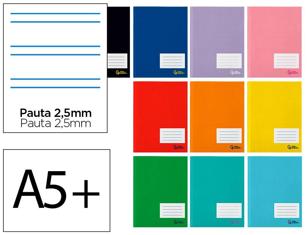 Libreta liderpapel smart A5 plus 32 hojas 75gr pauta 5 2.5mm con margen