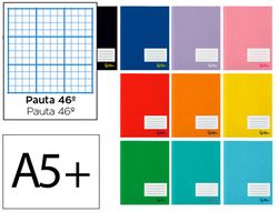 Libreta liderpapel smart A5 plus 32 hojas 75gr rayado nş46 colores surtidos