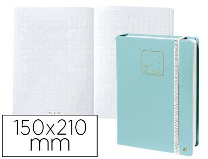 Libreta quo vadis life journal infinite dots puntos 15x21 cm 224 hojas tapa similpiel verde