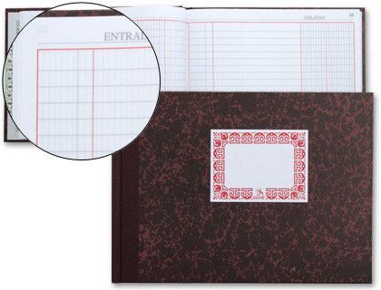 Libro Cartone Cuarto 100 Hojas -Caja Entrada y Salida Apaisad