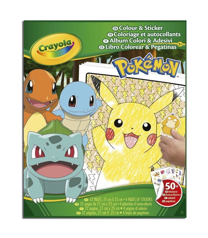 Libro Colorear + Stickers Pokémon - Crayola