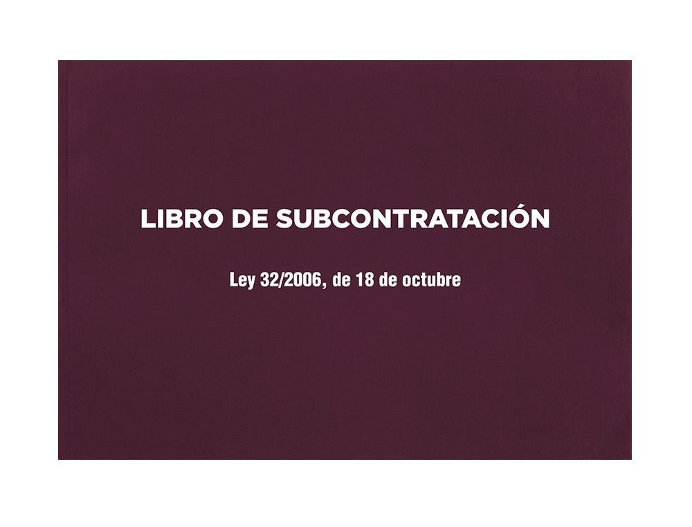 Libro liderpapel subcontratacion folio juego de 10 hojas autocopiativas