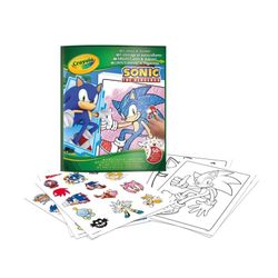 LIBRO PARA COLOREAR+STICKERS SONIC