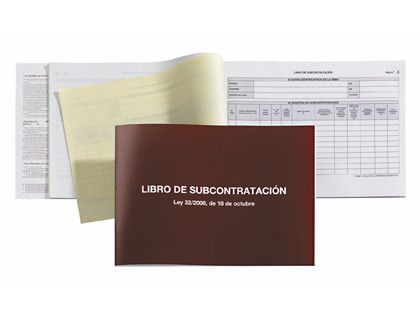 Libro Subcontratacion Gallego Miquelrius Folio Natural Juego de 10 Hojas Autocopiativas
