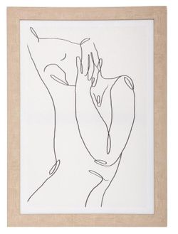 Lienzo impreso enmarcado rostro 50 x 70 cm