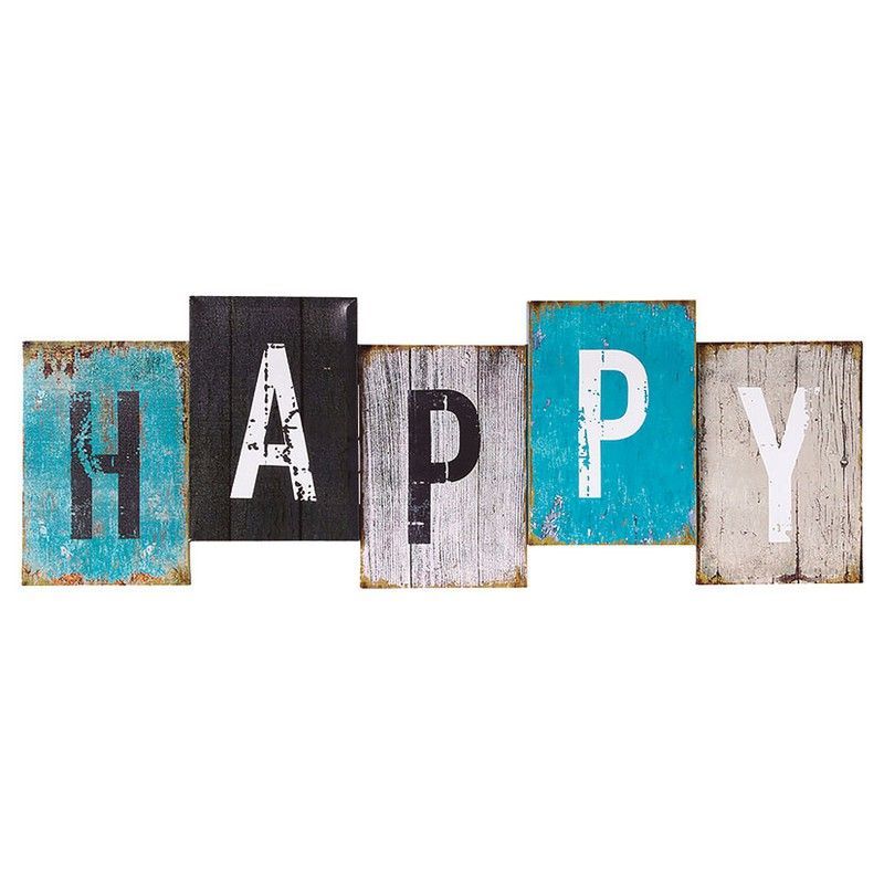 Lienzo Mural Happy / Relax Surt.76X22Cm.