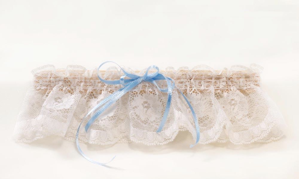 Liga blanca 3 lazos en azul